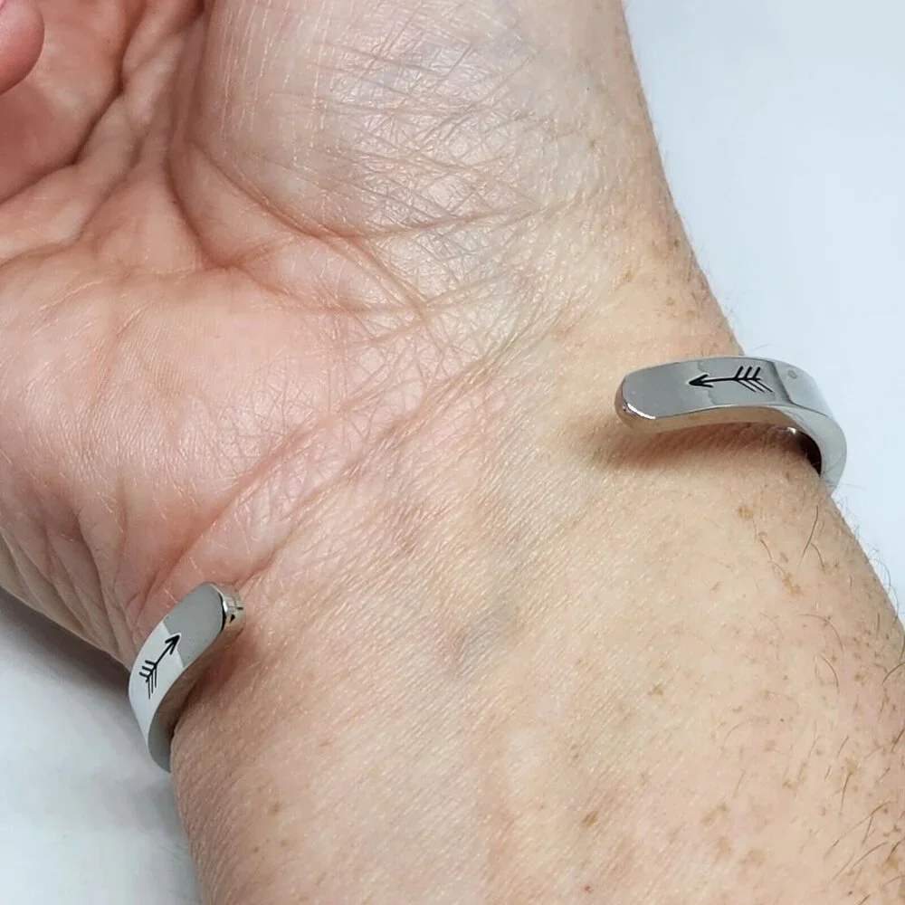 Affirmation Bracelet Open Cuff I Am The Storm Silver Tone Inspiration - Picture 8 of 8